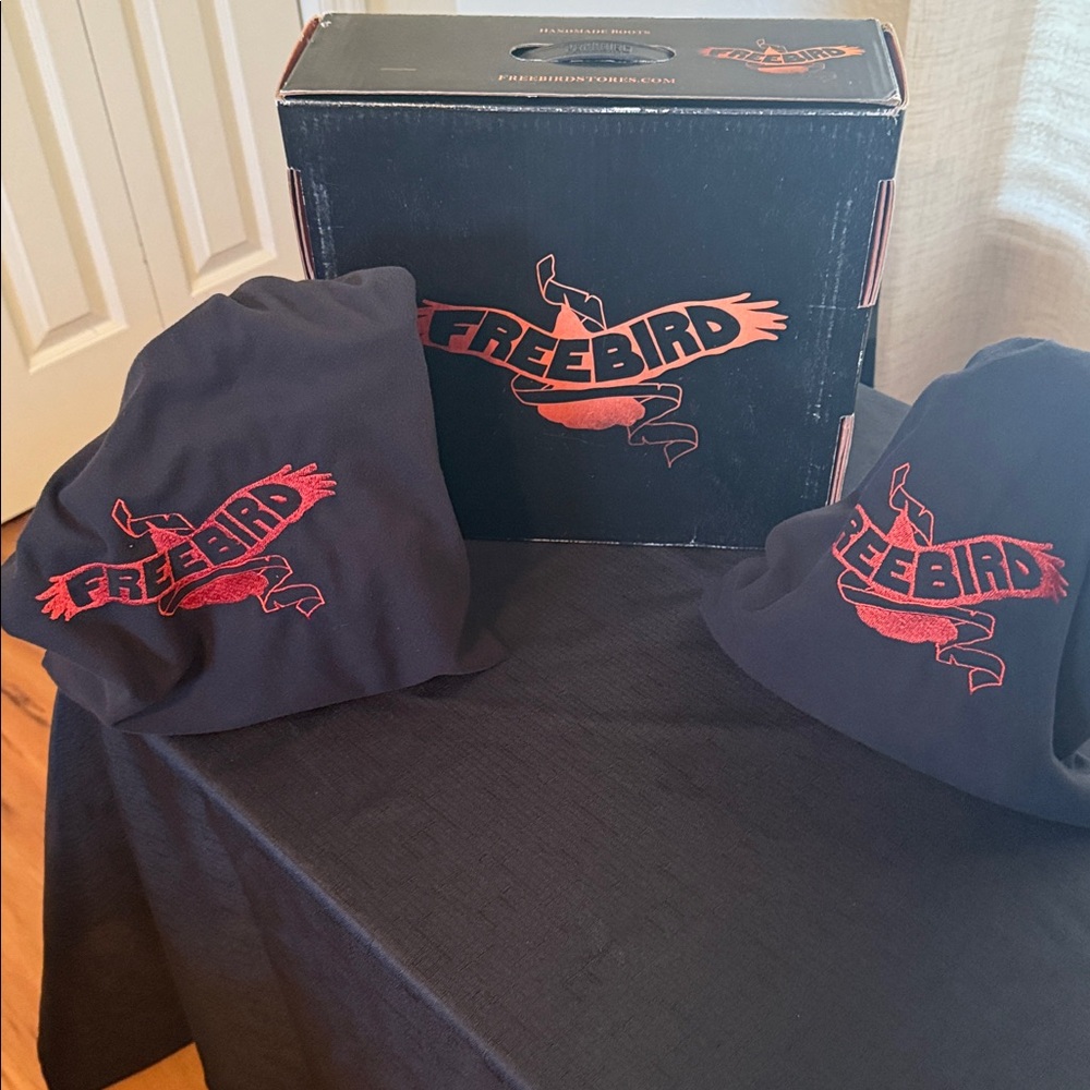 Freebird Ankle Boots - Black with Red Accents